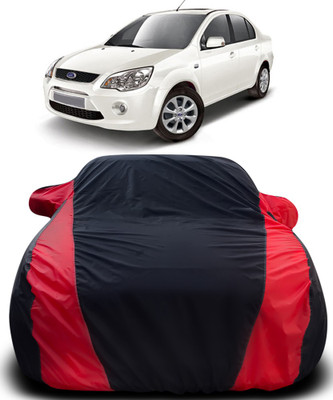 Gavya Car Cover For Ford Fiesta Classic (With Mirror Pockets)(Black, Red)