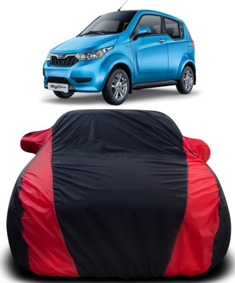 Gavya Car Cover For Mahindra e2o (With Mirror Pockets)(Black, Red)