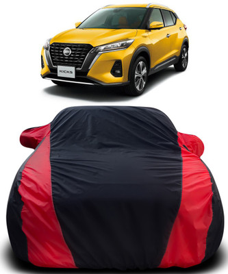 APNEK Car Cover For Nissan Kicks (With Mirror Pockets)(Black, Red)