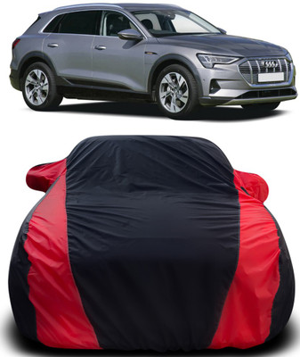 Gavya Car Cover For Audi E-TRON (With Mirror Pockets)(Black, Red)