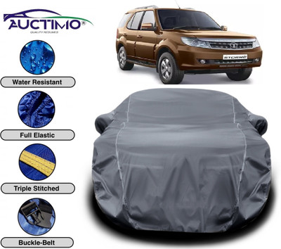 AUCTIMO Car Cover For Tata Safari Storme (With Mirror Pockets)(Grey)