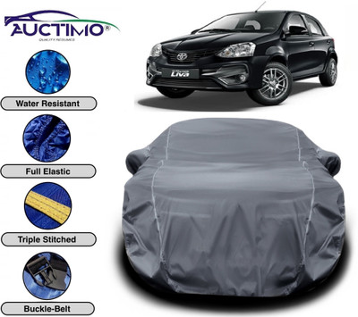 AUCTIMO Car Cover For Toyota Etios Liva (With Mirror Pockets)(Grey)