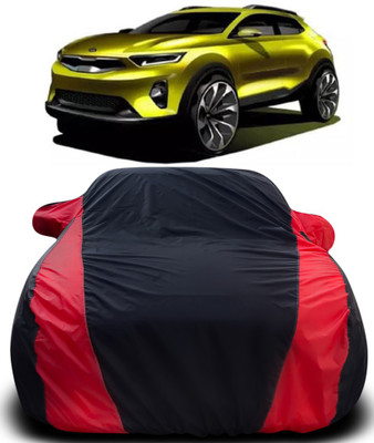APNEK Car Cover For Kia QYI (With Mirror Pockets)(Black, Red)