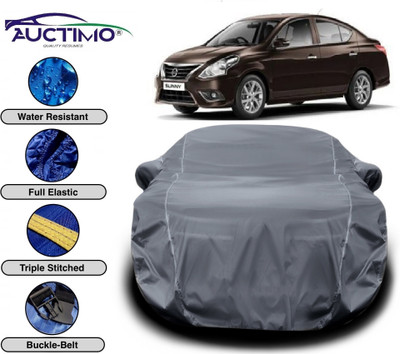 AUCTIMO Car Cover For Nissan Sunny (With Mirror Pockets)(Grey)