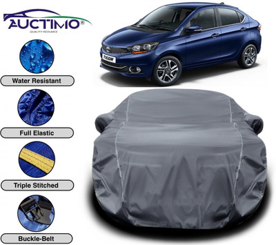 AUCTIMO Car Cover For Tata Tigor Facelift (With Mirror Pockets)(Grey)