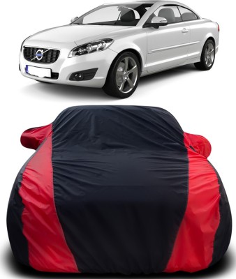 Gavya Car Cover For Volvo C70 (With Mirror Pockets)(Black, Red)