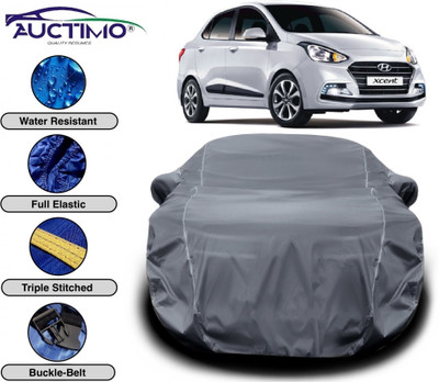 AUCTIMO Car Cover For Hyundai Xcent (With Mirror Pockets)(Grey)