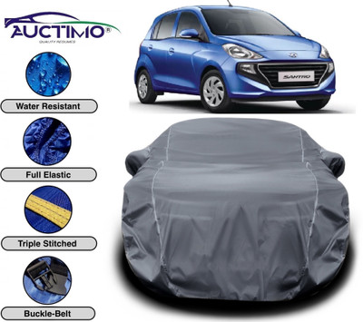 AUCTIMO Car Cover For Hyundai Santro (With Mirror Pockets)(Grey)