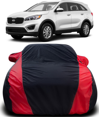 APNEK Car Cover For Kia Sorento (With Mirror Pockets)(Black, Red)