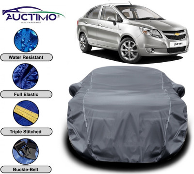 AUCTIMO Car Cover For Chevrolet Sail (With Mirror Pockets)(Grey)