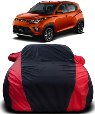 APNEK Car Cover For Mahindra E-KUV100 (With Mirror Pockets)(Black, Red)