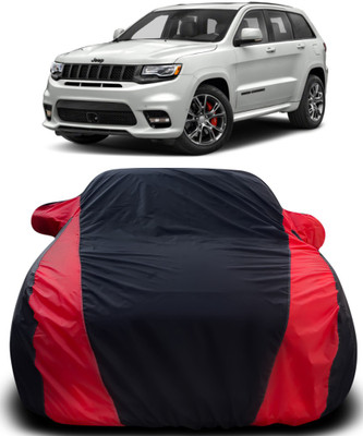 Gavya Car Cover For Jeep Grand Cherokee (With Mirror Pockets)(Black, Red)