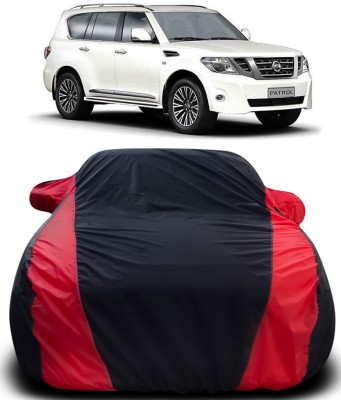 Gavya Car Cover For Nissan Patrol (With Mirror Pockets)(Black, Red)