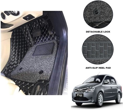 Auto Hub Leatherite 7D Mat For  Toyota Etios(Black)