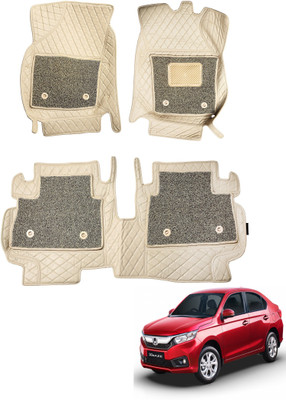Auto Hub Leatherite 7D Mat For  Honda Amaze(Beige)