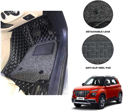 Auto Hub Leatherite 7D Mat For  Hyundai Venue(Black)
