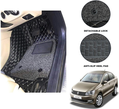 MOCKHE EVA, Leatherite 7D Mat For  Volkswagen Vento(Black)