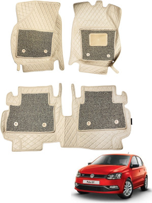 Auto Hub Leatherite 7D Mat For  Volkswagen Polo GT(Beige)