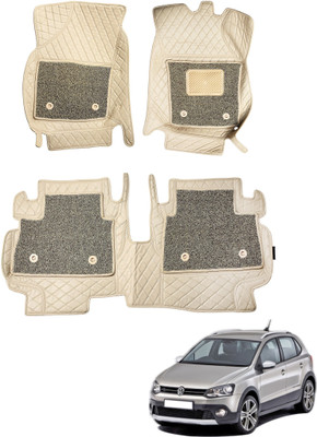 MOCKHE Leatherite 7D Mat For  Volkswagen Polo Cross(Beige)