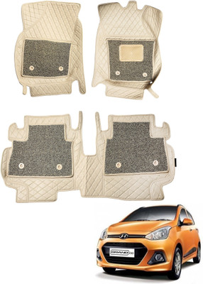 Auto Hub Leatherite 7D Mat For  Hyundai Grand i10(Beige)