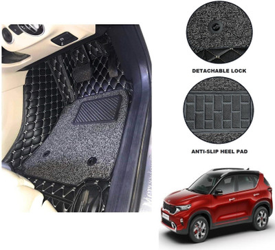 Auto Hub Leatherite 7D Mat For  Kia Sonet(Black)