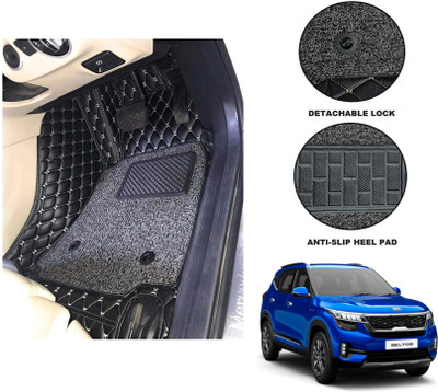 Auto Hub Leatherite 7D Mat For  Kia Seltos(Black)
