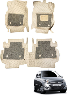 MOCKHE Leatherite 7D Mat For  Hyundai i10(Beige)