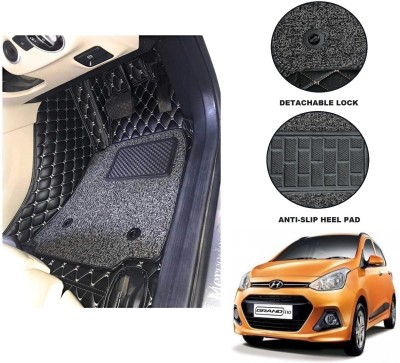 Auto Hub Leatherite 7D Mat For  Hyundai Grand i10(Black)