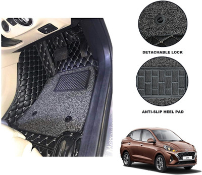 Auto Hub Leatherite 7D Mat For  Hyundai Aura(Black)