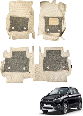 Auto Hub Leatherite 7D Mat For  Hyundai i20 Active(Beige)