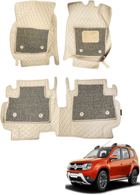 Auto Hub Leatherite 7D Mat For  Renault Duster(Beige)