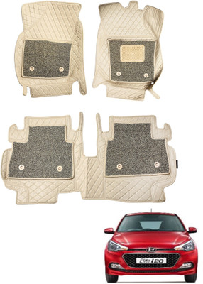 MOCKHE Leatherite 7D Mat For  Hyundai Elite i20(Beige)