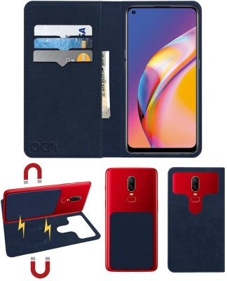 ACM Flip Cover for Oppo Reno 5 Lite(Blue, Cases with Holder, Pack of: 1)