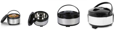 Balliram's Stainless Steel with Plastic Cover & Bottom | Hot-Pot Insulated Casserole Food Warmer | Gift Set Chapati box Hot-pot Insulated Casserole Thermoware Casserole Cook and Serve Pack of 4 Thermoware Casserole Set(1500 ml, 2200 ml, 3200 ml, 4200 ml)