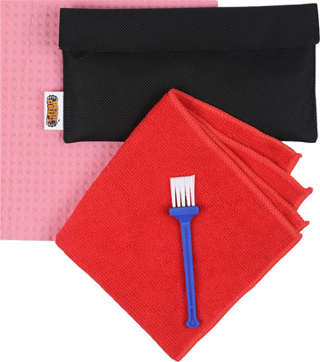 Bear Grips laptop computer cleaning set with Soft brush, Micro fiber cloth and cellulose sponge wipe with carry case for Laptops(3 in 1)