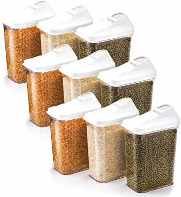 CHUKEE Plastic Cereal Dispenser  - 750 ml(Pack of 9, White)