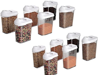 CHUKEE Plastic Cereal Dispenser  - 750 ml(Pack of 12, White)