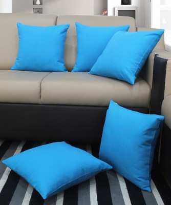 AIRWILL Plain Cushions & Pillows Cover(Pack of 5, 40 cm*40 cm, Blue)