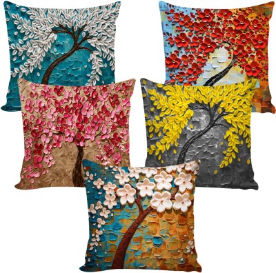 LAPHINO 3D Printed Cushions Cover(Pack of 5, 40 cm*40 cm, Multicolor)