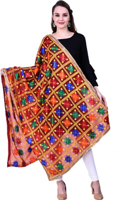 swi stylish Chiffon Embroidered Women Dupatta