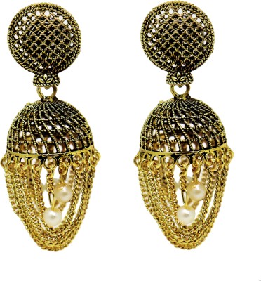 Aadiyatri Aadiyatri Bridal Designer Anitque Partywear Jhumka Earrings Brass Jhumki Earring