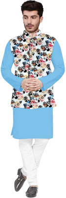 TRUST OUS Men Kurta Churidar Ethnic Jacket Set