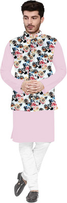 TRUST OUS Men Kurta Churidar Ethnic Jacket Set