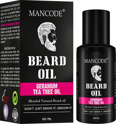 MANCODE Geranium and Tea Tree Oil Beard Oil Hair Oil(60 ml)