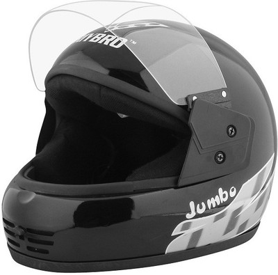 Riybro Full Face ISI Marked with Adjustable strap fro Men & Women Bike & Scooty Riding Motorbike Helmet(Black,Silver)