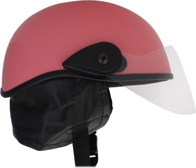 Western Era Stylish Lovable Half Face Helmet for Kids || Baby Safety and Comfort || (3-12 Yrs) Motorbike Helmet(Pink)