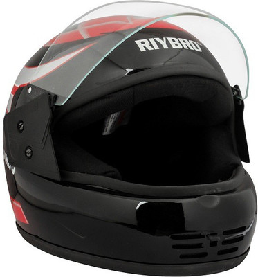 Riybro Full Face ISI Marked with Adjustable strap fro Men & Women Bike & Scooty Riding Motorbike Helmet(Black,Red)