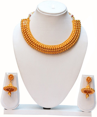 Ethnicking Copper, Alloy Gold-plated Gold Jewellery Set(Pack of 1)