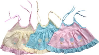 KIJS Baby Girls Midi/Knee Length Casual Dress(Multicolor, Sleeveless)