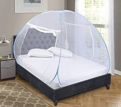 RORAIMA Polyester Adults Washable single bed foldable Mosquito Net(White, Tent)